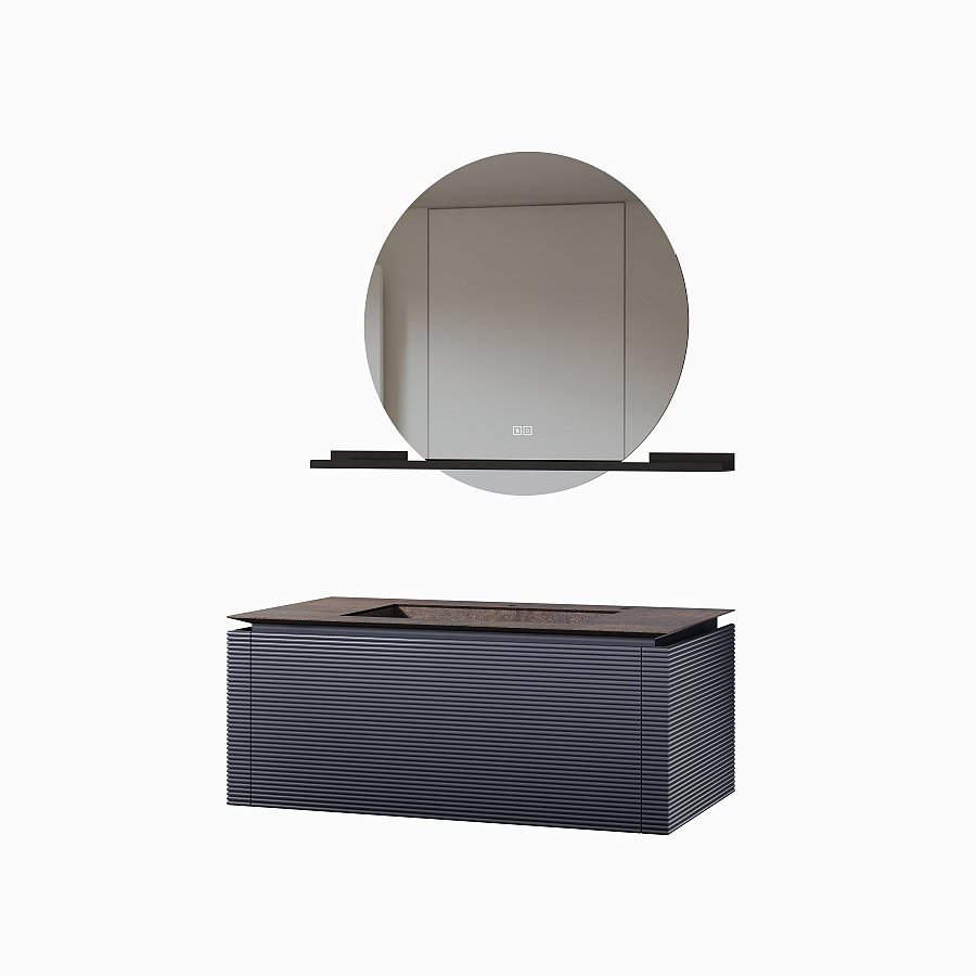 Тумба подвесная с раковиной Maxonor Pure Life SALON JASPER 100 см PL-MC08-100-GY графит матовый в 100Kran: Широкий выбор и доступные цены.