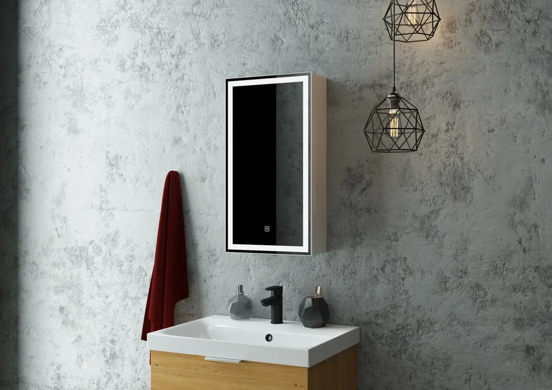 Зеркало-шкаф  с подсветкой  "Allure LED" 350х650 левый МВК055 создать уют и комфорт, это просто!
