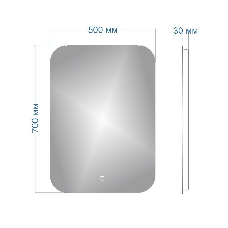 Зеркало с подсветкой Maretti Florenza FL145070P25EL 50x70 см 100Kran: Широкий выбор и доступные цены.