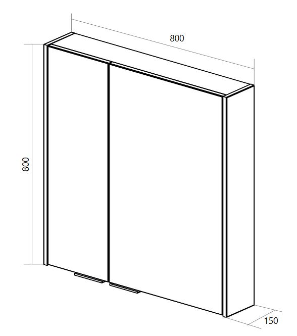 Зеркальный шкаф 1Marka  Gaula 80 2д.White У92513 белый создать уют и комфорт, это просто!