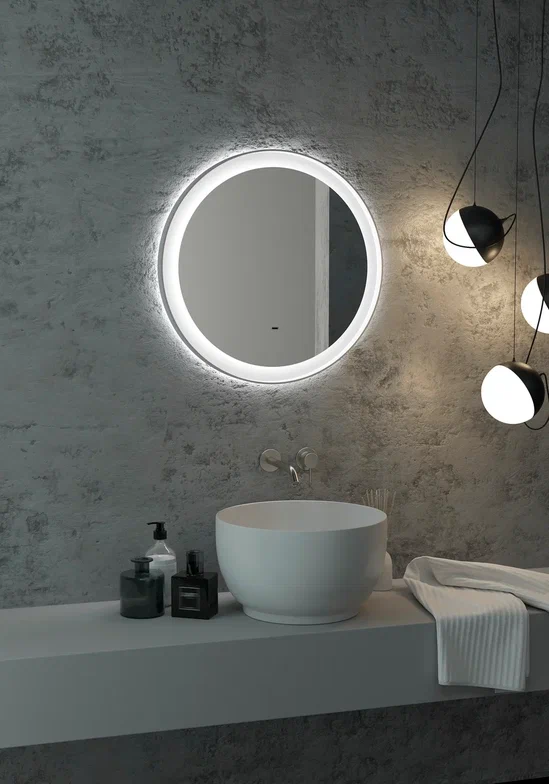 Зеркало с подсветкой "Planet white Led" D 600 с бесконтактным сенсором ЗЛП2624 100Kran: Широкий выбор и доступные цены.