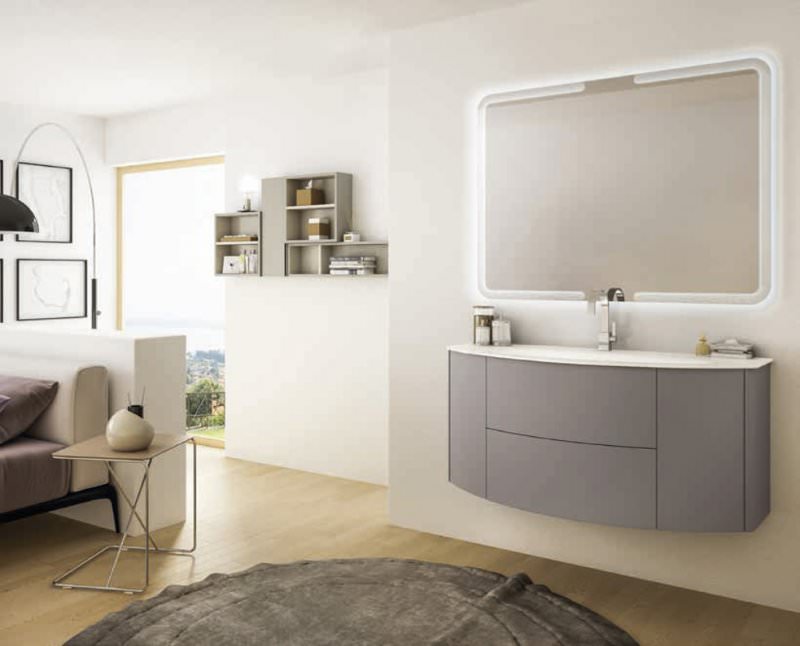 Тумба с раковиной подвесная CEZARES 121 см EDEN 54407 Grigio Talpa Opaco в 100Kran: Широкий выбор и доступные цены.