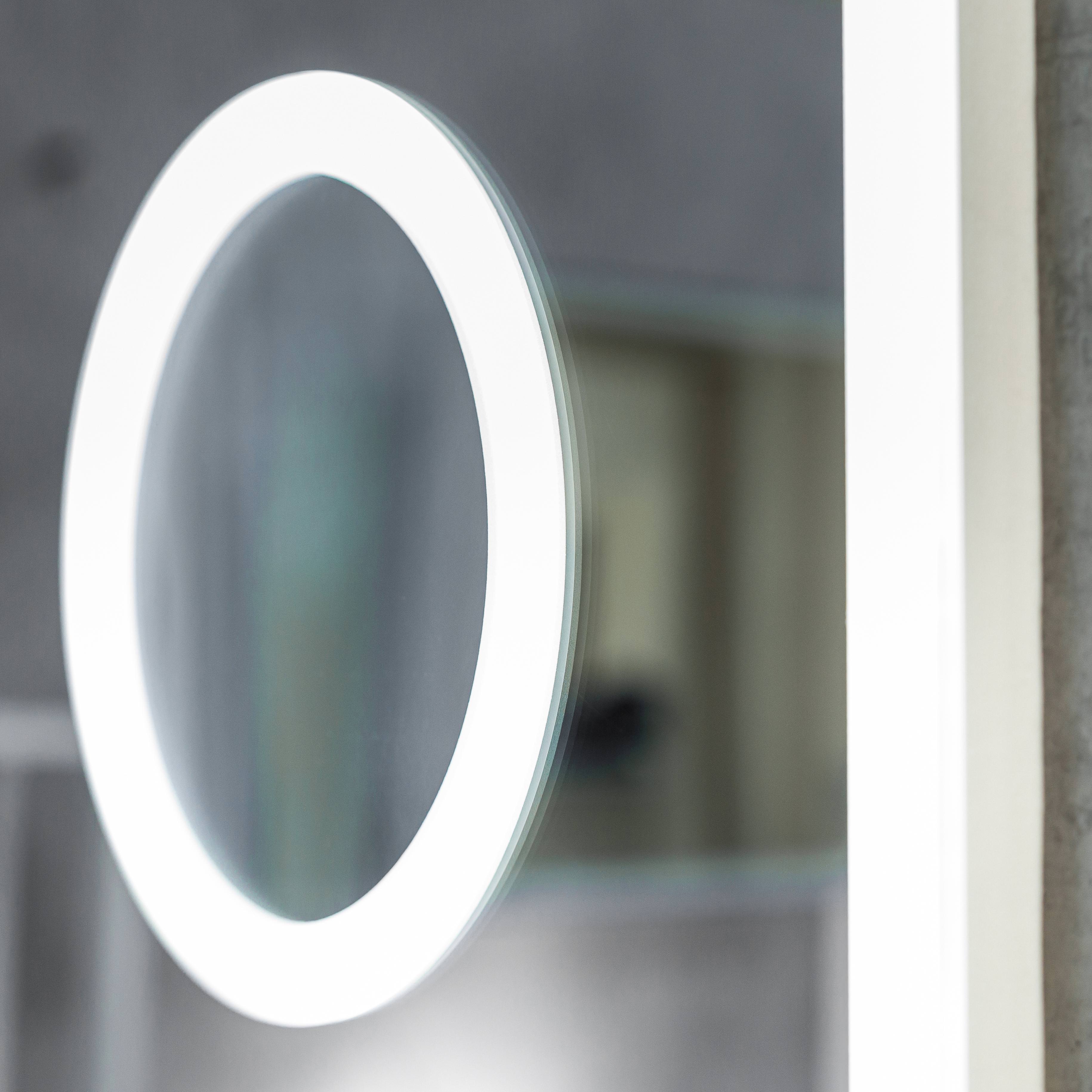 Зеркало с подсветкой "Bliss Led" 1200х800 с увеличительным зеркалом, часами ЗЛП463 100Kran: Широкий выбор и доступные цены.