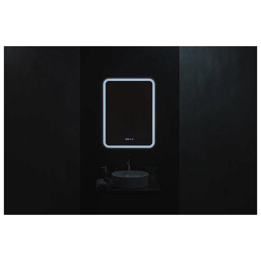 Зеркальный шкаф с подсветкой Silver Mirrors Фиджи-Антрацит 60 х 80 см - 3.2 LED-00003044 левый часы, ТХ, подогрев, сенсорный выключатель создать уют и комфорт, это просто!