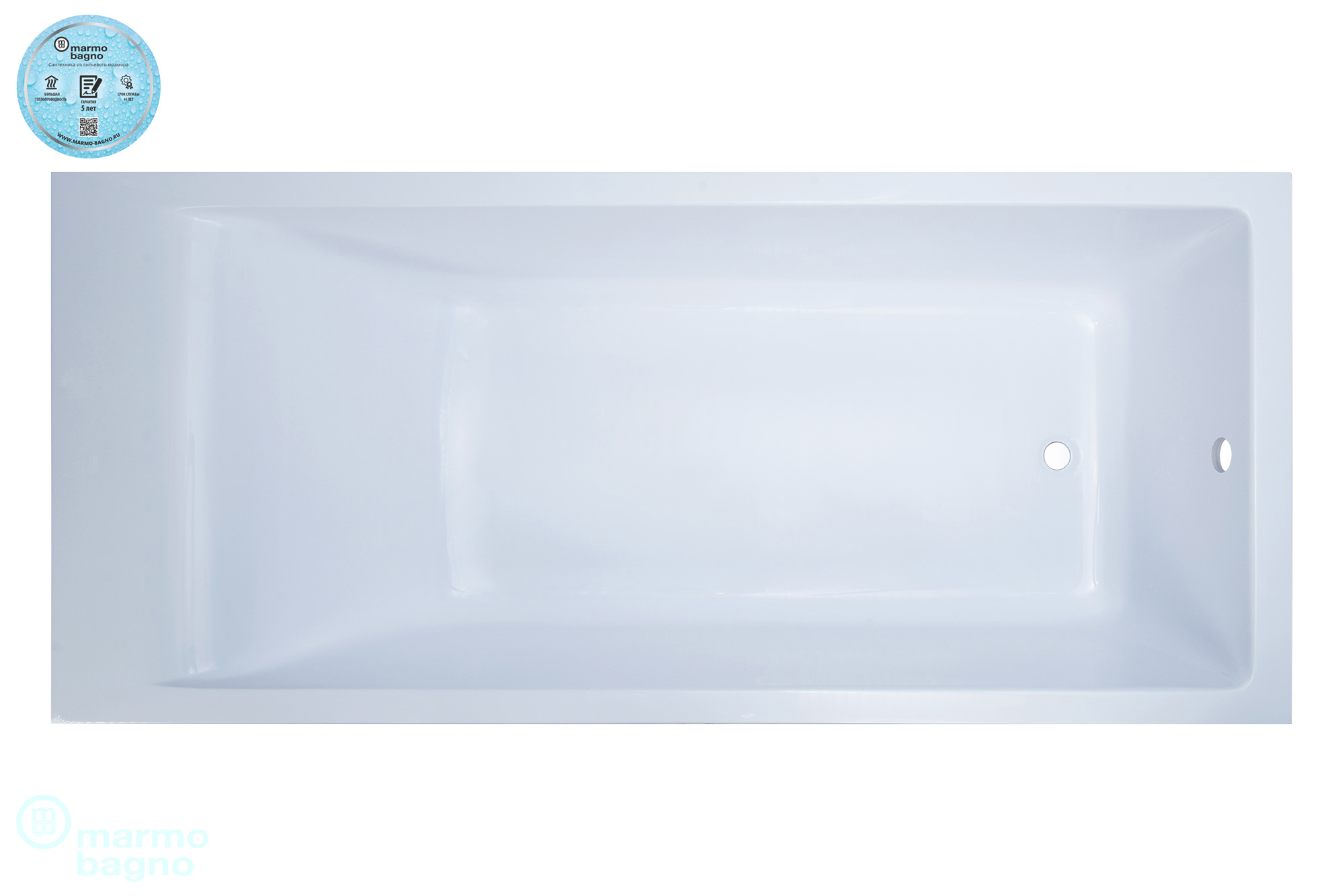 Ванна из литьевого мрамора Marmo Bagno Алесса NEW 160х70  MB-ALN160-70 в 100Kran: Широкий выбор и доступные цены.