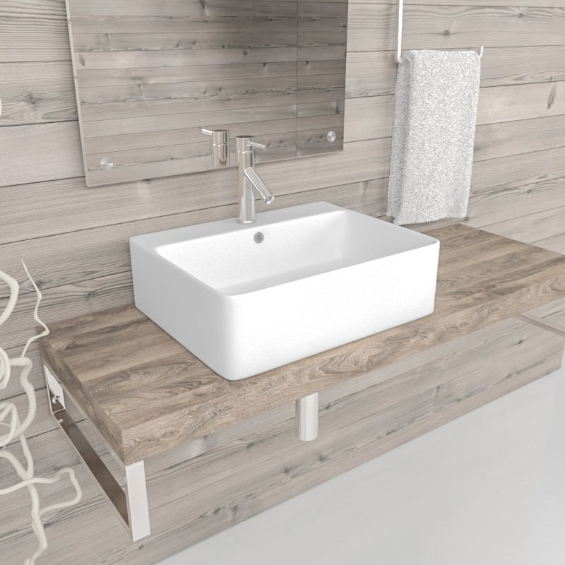 Раковина накладная ESBANO 52 см ESRNCIRC52W CIRCON-52 (white) белый в 100Kran: Широкий выбор и доступные цены.
