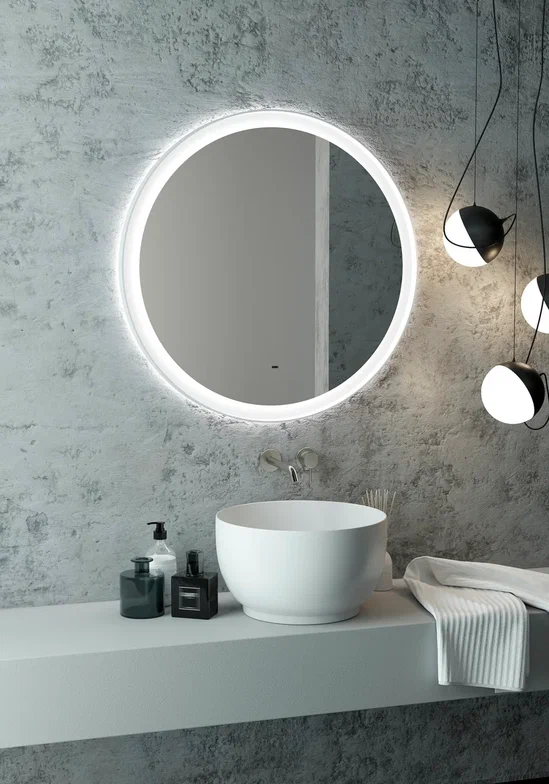 Зеркало с подсветкой "Planet white Led" D 800 с бесконтактным сенсором ЗЛП691 100Kran: Широкий выбор и доступные цены.