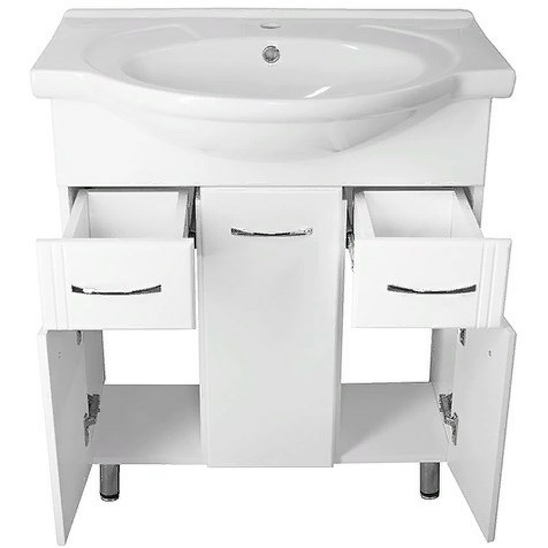 Тумба под раковину напольная Style Line № 26 2 ящ. 75 см белый ЛС-00002286 в 100Kran: Широкий выбор и доступные цены.