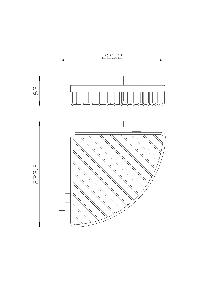 Полка для ванной угловая Wonzon & Woghand POLO WW-8944-BN брашированный никель в 100Kran: Широкий выбор и доступные цены.