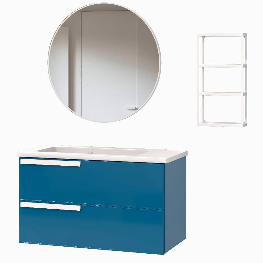 Тумба подвесная с раковиной Maxonor Pure Life SALON AMETHYST 98 см PL-MC01-98-BU синий в 100Kran: Широкий выбор и доступные цены.