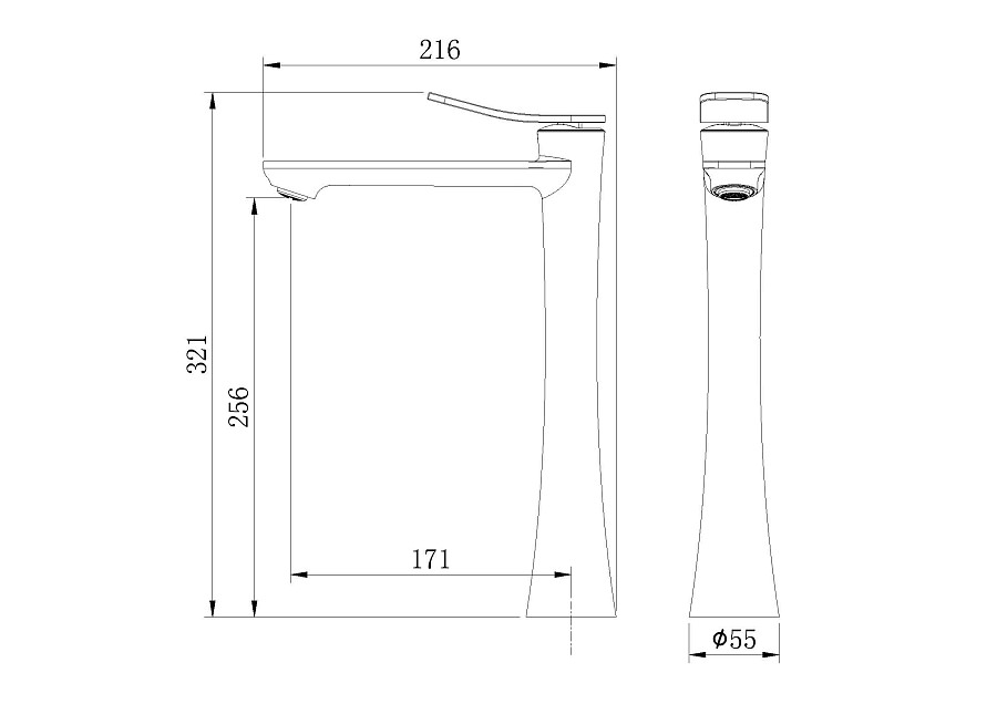 Смеситель для раковины Grossman Advans 520.K35.09.100 хром глянцевый в 100Kran: Широкий выбор и доступные цены.