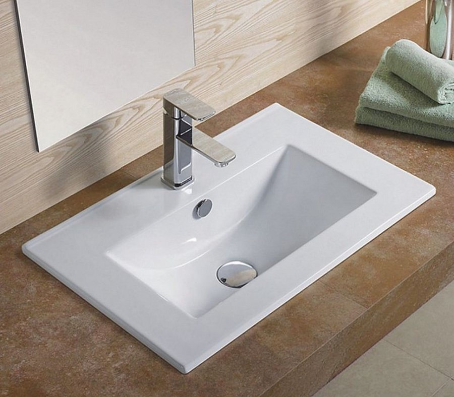 Раковина врезная  CeramaLux 803-50 51 см белая в 100Kran: Широкий выбор и доступные цены.