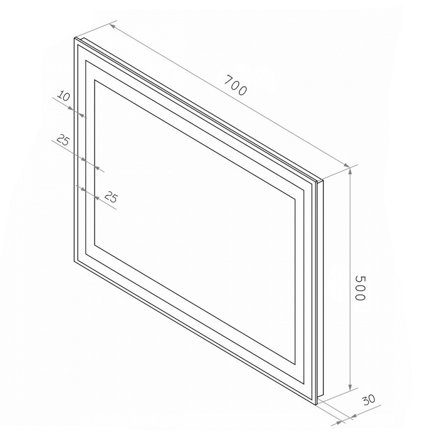 Зеркало с подсветкой Maretti Aria AR147050P16EL 70x50 см 100Kran: Широкий выбор и доступные цены.