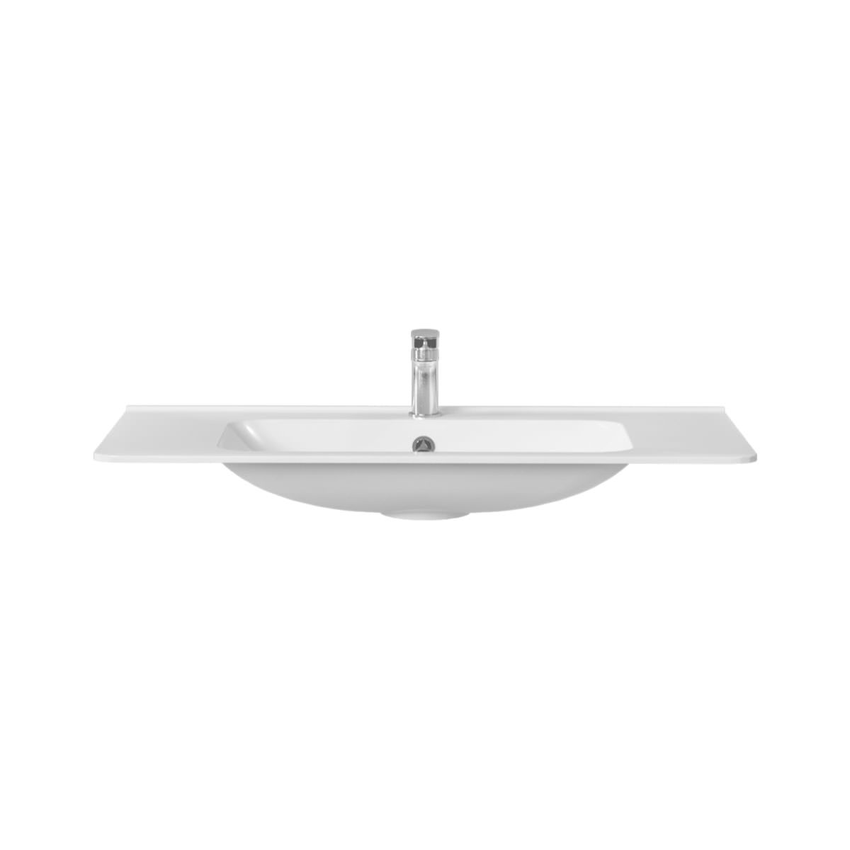 Раковина Vincea VCB-2VP100W 100 см из искусственного камня белая в 100Kran: Широкий выбор и доступные цены.