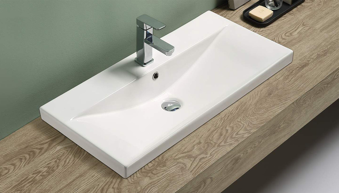 Раковина мебельная Volna Lake 80 9696-80 белая в 100Kran: Широкий выбор и доступные цены.