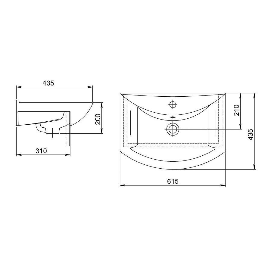 Комплект мебели для ванной Grossman Eco Line 60 см 106052-2 комбинированный в 100Kran: Широкий выбор и доступные цены.