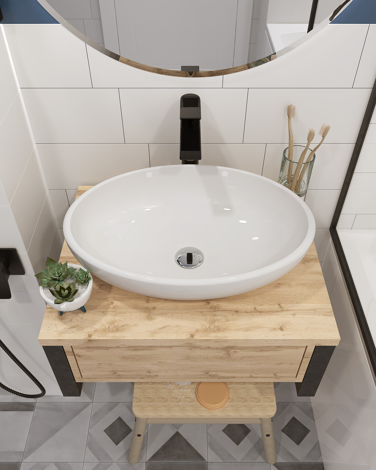Тумба под раковину подвесная 1Marka GRUNGE LOFT 60П 1в.я дуб вотан Ц0000001580 в 100Kran: Широкий выбор и доступные цены.