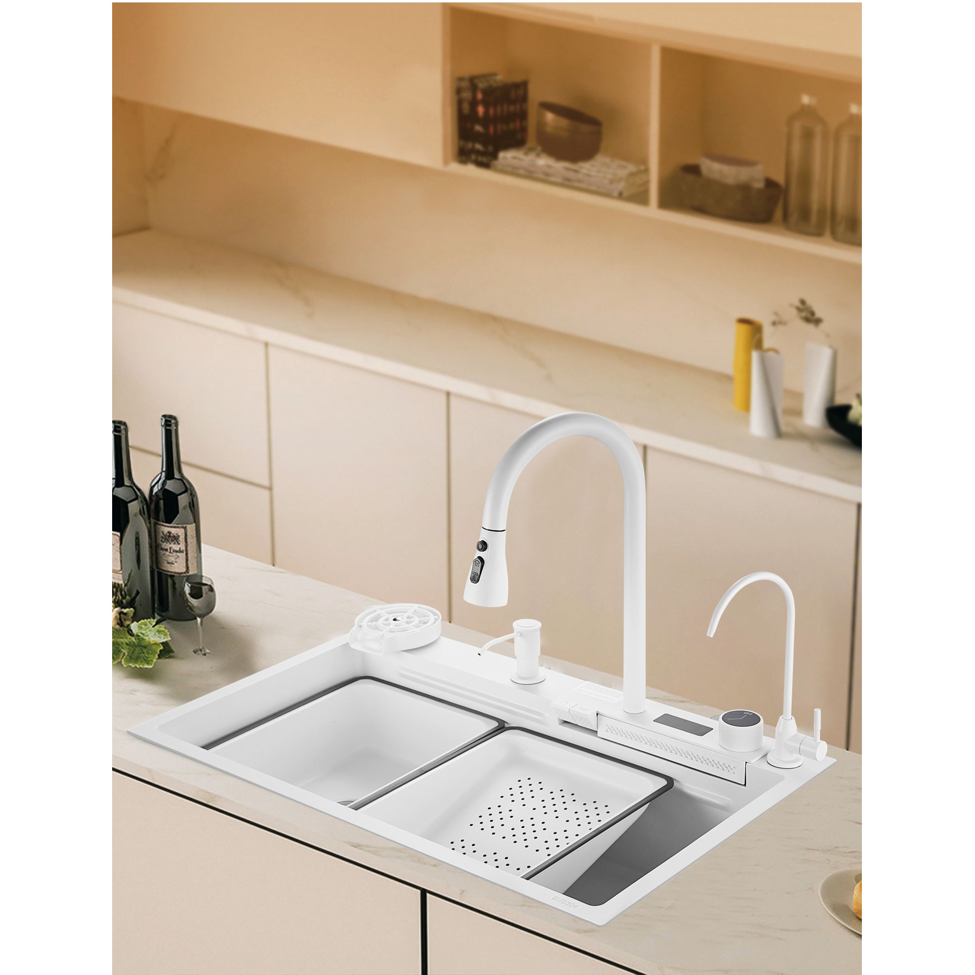 Многофункциональная кухонная мойка Savol S-SC002W белый в 100Kran: Широкий выбор и доступные цены.