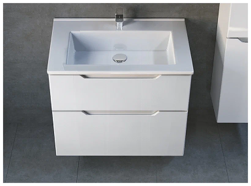 Раковина мебельная Kirovit Оскар 75 белая в 100Kran: Широкий выбор и доступные цены.