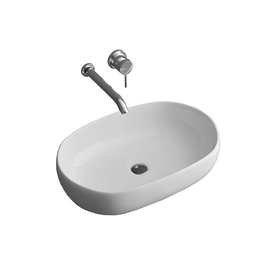 Раковина накладная Grossman GR-3015 600х420х140 мм белая в 100Kran: Широкий выбор и доступные цены.