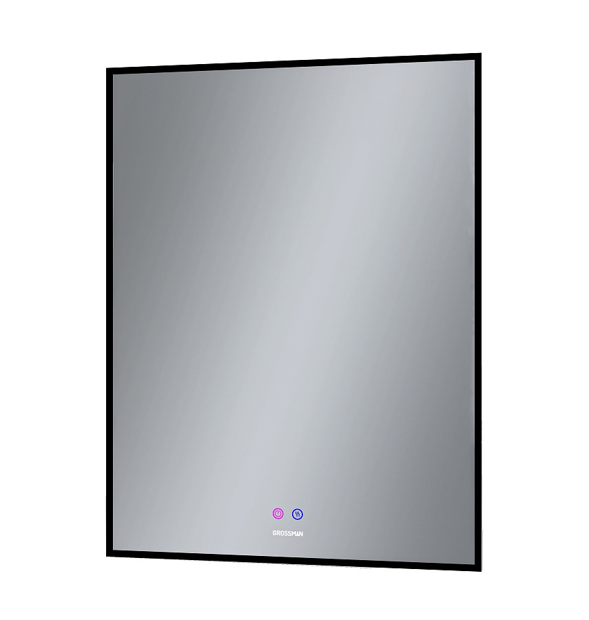 Зеркало GROSSMAN 1860802 PRAGMA-норма BLACK 600*800*45 LED с сенсорным выключателем и подогревом 100Kran: Широкий выбор и доступные цены.