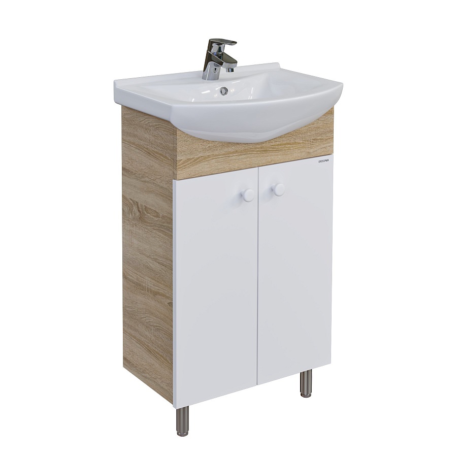 Комплект мебели для ванной Grossman Eco Line 60 см 106052-2 комбинированный в 100Kran: Широкий выбор и доступные цены.
