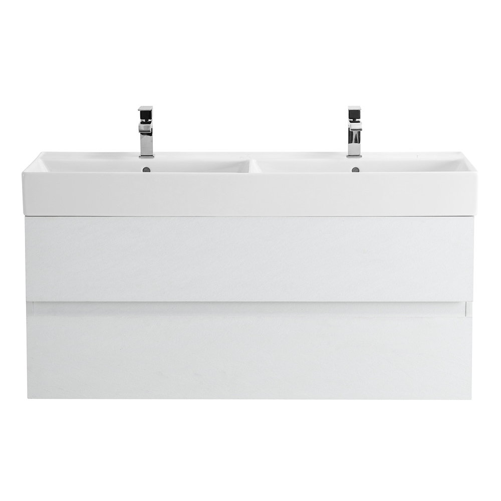 Тумба с раковиной подвесная CEZARES 120 см MOLVENO 46-120-2C-SO-2-BG Bianco Ghiaccio в 100Kran: Широкий выбор и доступные цены.