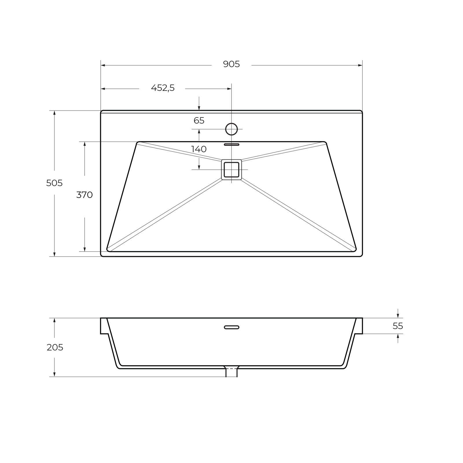 Раковина мебельная CEZARES 90 см CRYSTAL CZR-1188-900/500  белая в 100Kran: Широкий выбор и доступные цены.