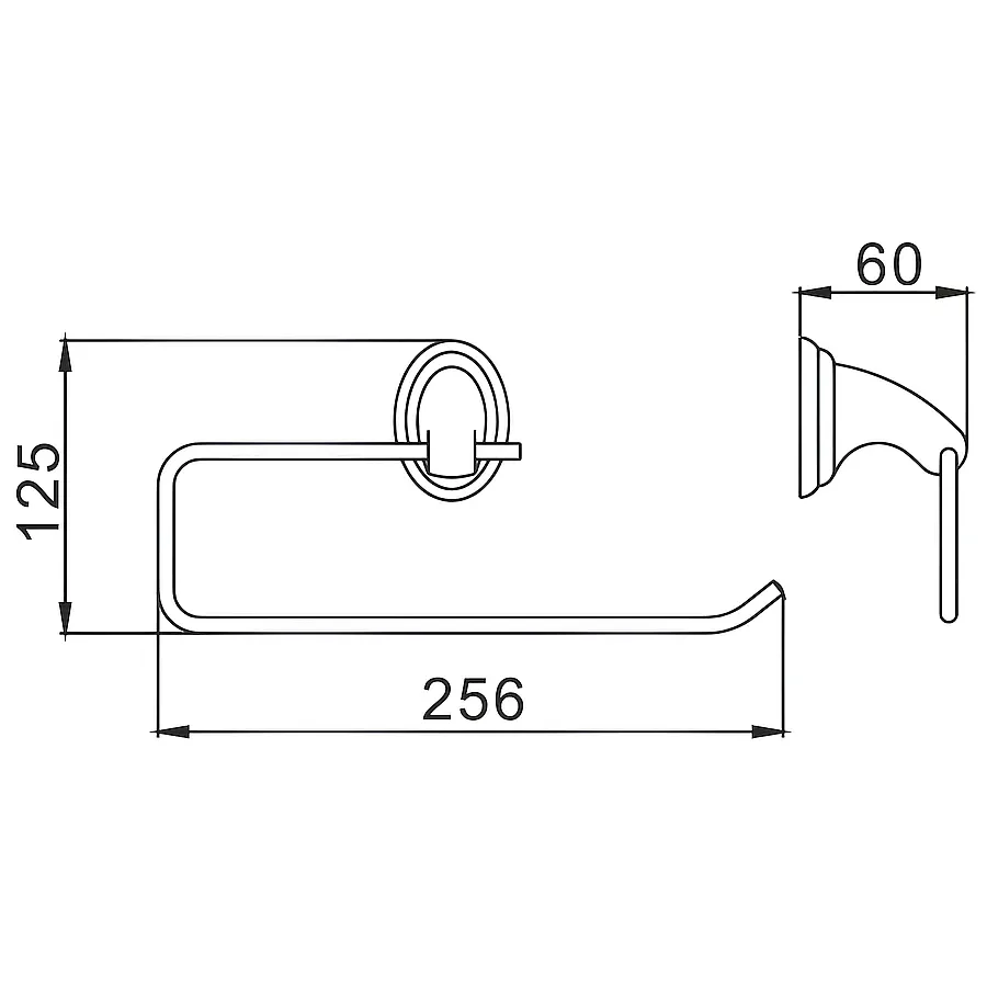 Держатель для полотенца Maretti Karla KA8062010-1 хром в 100Kran: Широкий выбор и доступные цены.