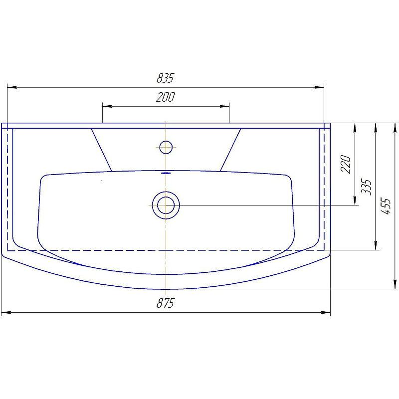 Раковина мебельная Kirovit Элеганс 85 белая в 100Kran: Широкий выбор и доступные цены.