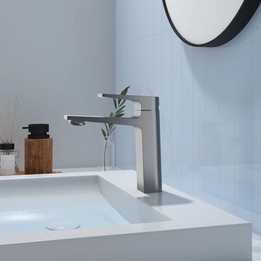 Смеситель для раковины FAUCET DREISER RH-G3001-QH оружейная сталь в 100Kran: Широкий выбор и доступные цены.