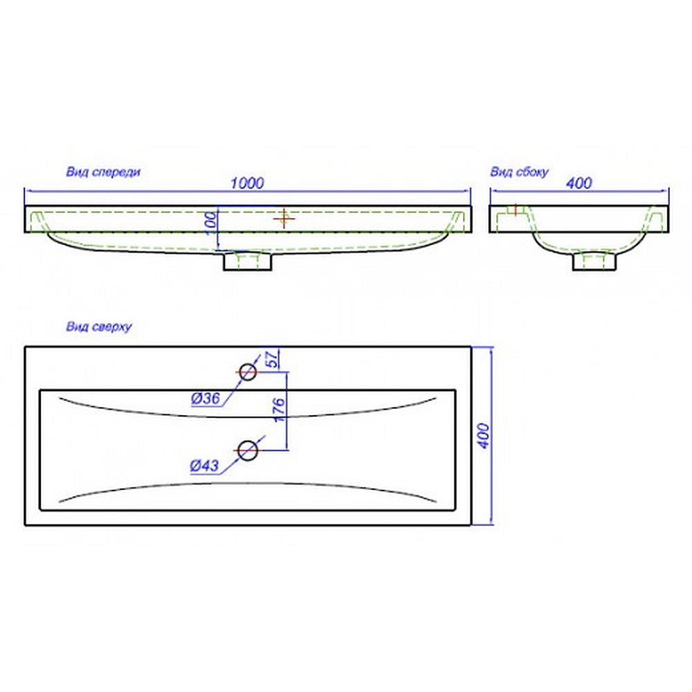 Раковина мебельная Aqwella Инфинити 100 Inf.10.04.D белая в 100Kran: Широкий выбор и доступные цены.