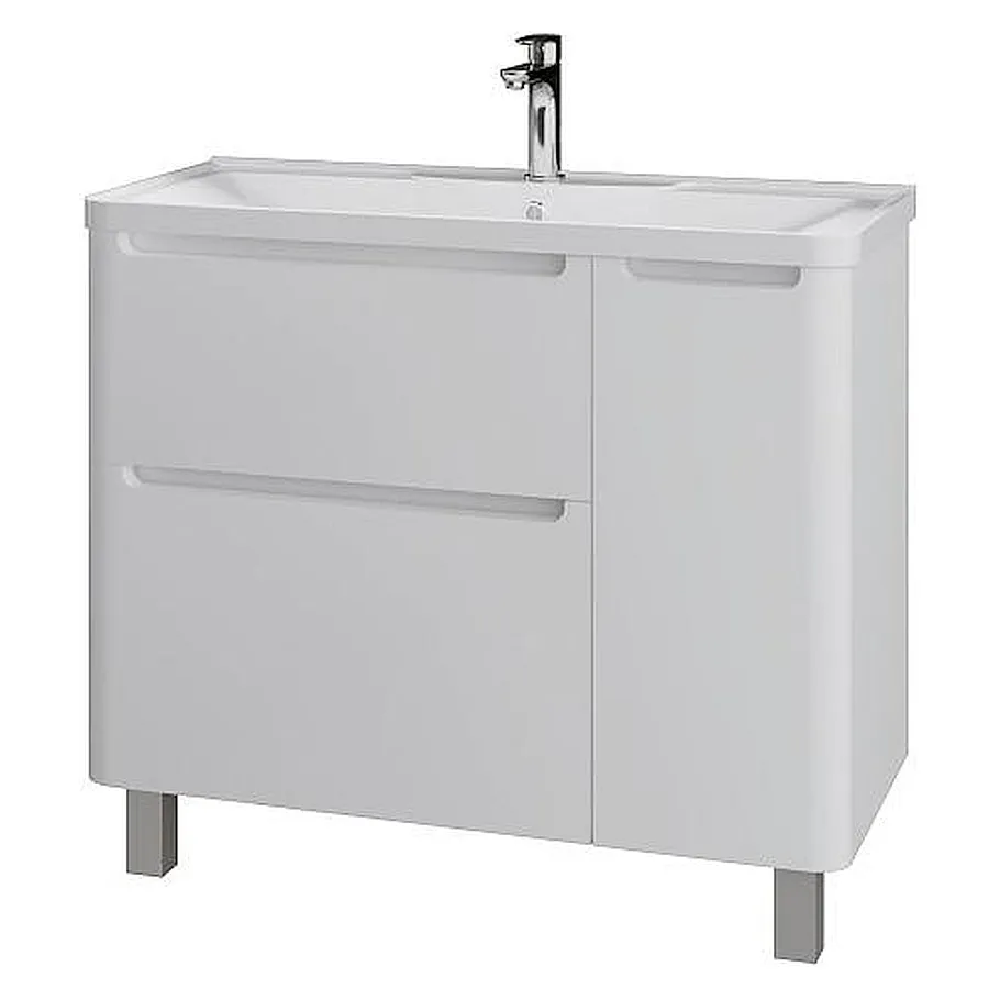 Тумба напольная Grossman АДЕЛЬ 90 см 109004 с 2-я ящ. белая в 100Kran: Широкий выбор и доступные цены.