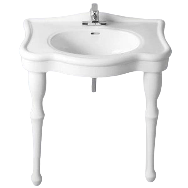 Раковина на фигурных ножках Creo Orleans 81х55  белая OR3300+OR3310 в 100Kran: Широкий выбор и доступные цены.