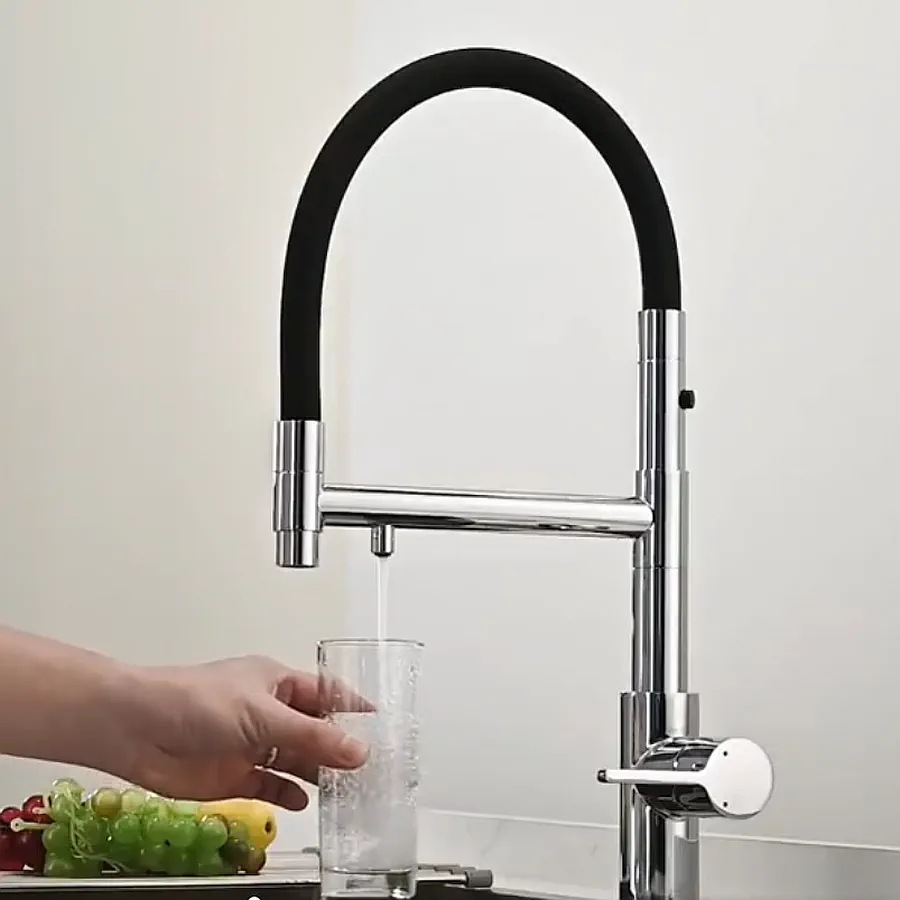 Смеситель для кухни с подключением фильтра FAUCET DREISER RH-7732-CP хром в 100Kran: Широкий выбор и доступные цены.
