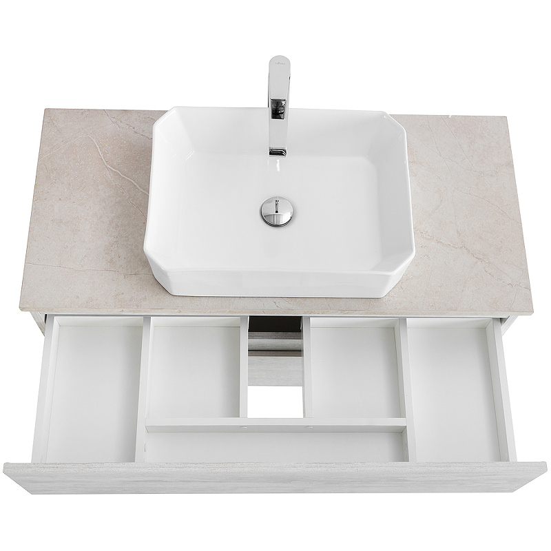 Тумба с раковиной подвесная CEZARES 120 см MOLVENO 46-120-2C-SO-LB Legno Bianco в 100Kran: Широкий выбор и доступные цены.