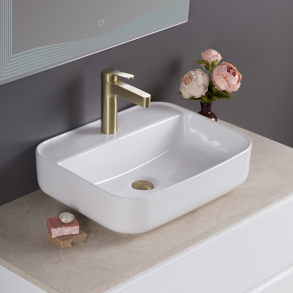 Накладная раковина BelBagno BB1321 40  см белая глянцевая в 100Kran: Широкий выбор и доступные цены.