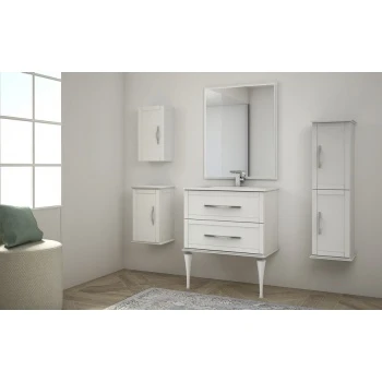 Тумба с раковиной подвесная CEZARES 75 см TIFFANY 54948 Bianco Opaco в 100Kran: Широкий выбор и доступные цены.