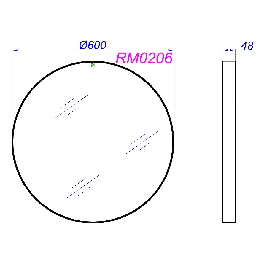 Зеркало AQWELLA RM круглое 80 см RM0208BLK черное 100Kran: Широкий выбор и доступные цены.