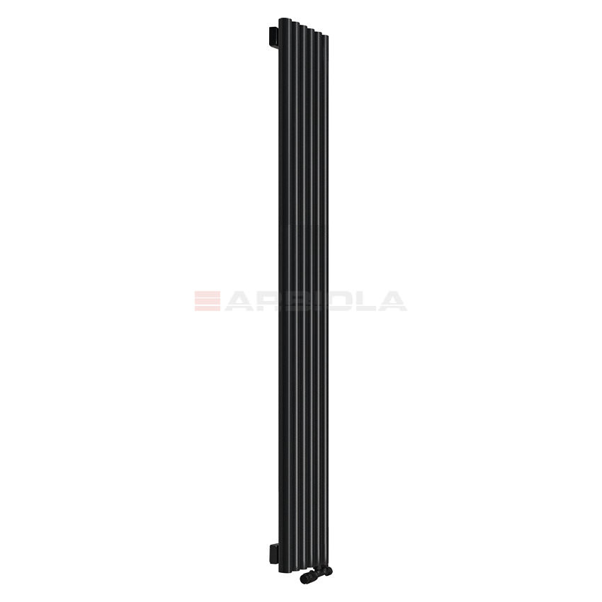 Вертикальный радиатор с нижним подключением Arbiola Iris V 109412 34,2 х 150 см черный матовый ral 9005 от интернет-магазина сантехники 100Kran!