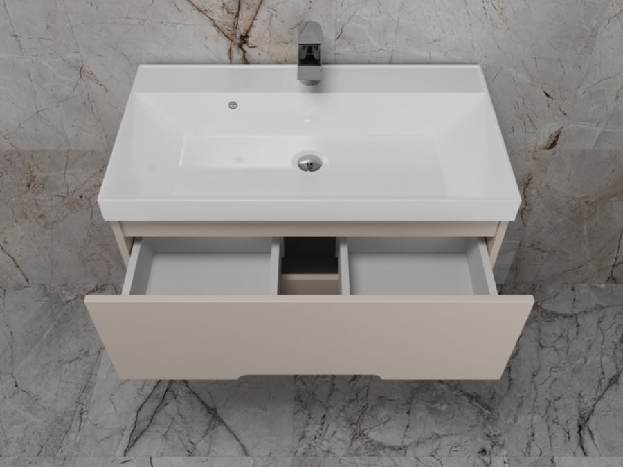 Тумба с раковиной подвесная Style Line Матис 80 умывальник Andrea Classic 800 крем ЛС-00002308 в 100Kran: Широкий выбор и доступные цены.