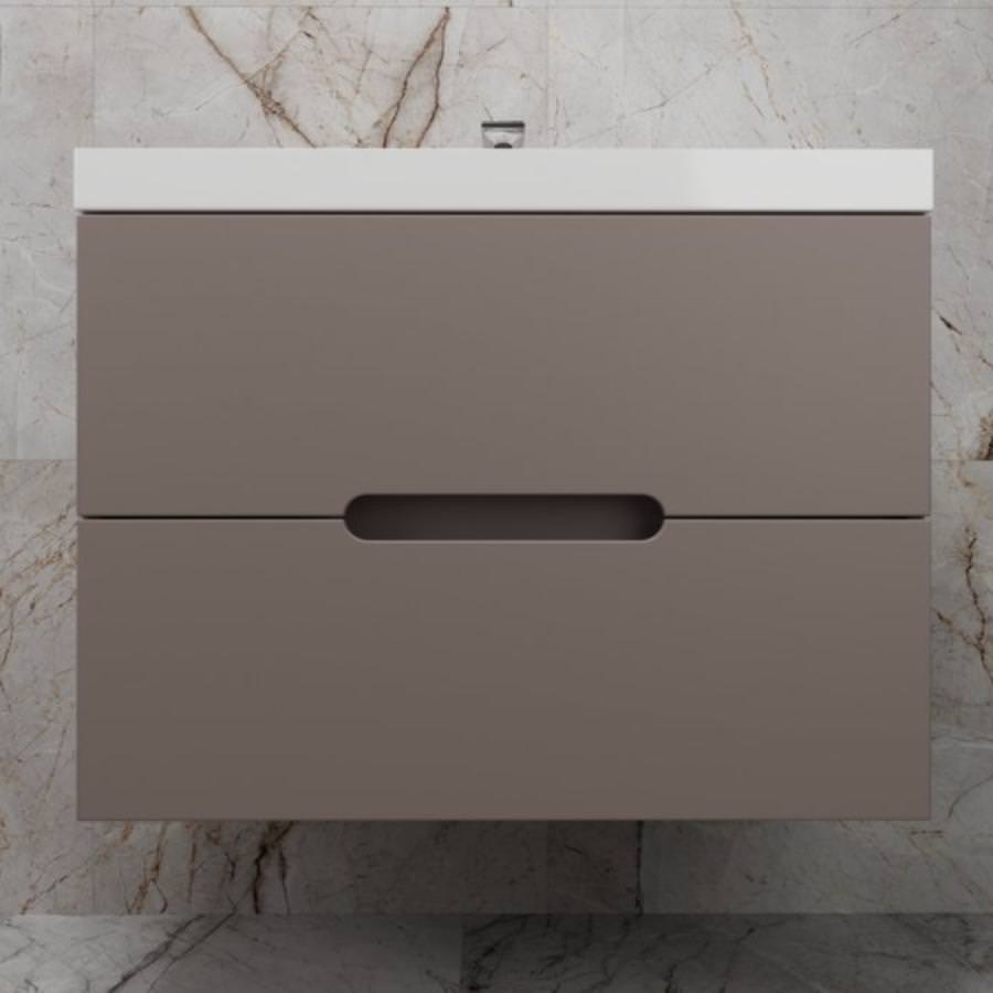 Тумба с раковиной подвесная Style Line Матис 80 умывальник Andrea Classic 800 тауп темный ЛС-00002298 в 100Kran: Широкий выбор и доступные цены.
