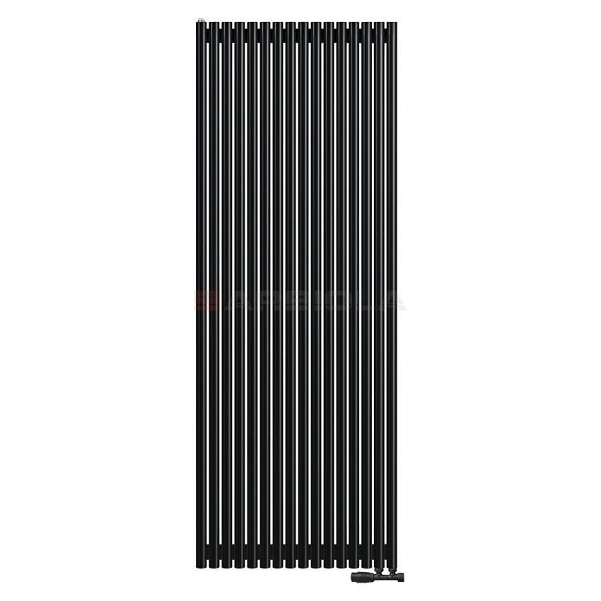 Вертикальный радиатор с нижним подключением Arbiola Iris V 108985 79,2 х 220 см черный матовый ral 9005 от интернет-магазина сантехники 100Kran!
