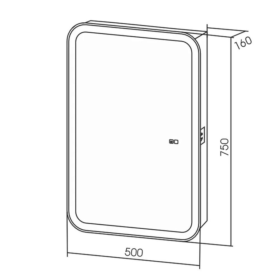 Зеркальный шкаф с подсветкой Silver Mirrors Фиджи - 2 Flip 50 х 75 см  LED-00002680 подогрев, сенсорный выключатель создать уют и комфорт, это просто!