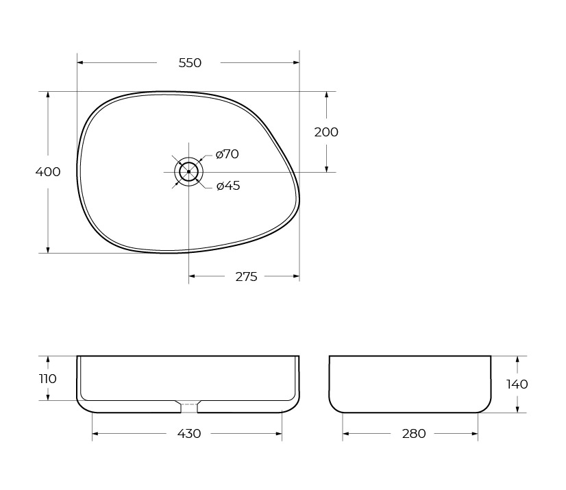 Накладная раковина BelBagno BB1435-NERO 41,5  см черная в 100Kran: Широкий выбор и доступные цены.