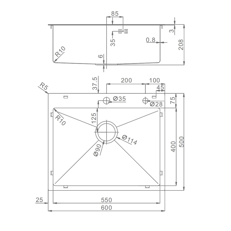 Кухонная мойка Raglo R701.6050.09 графит в 100Kran: Широкий выбор и доступные цены.