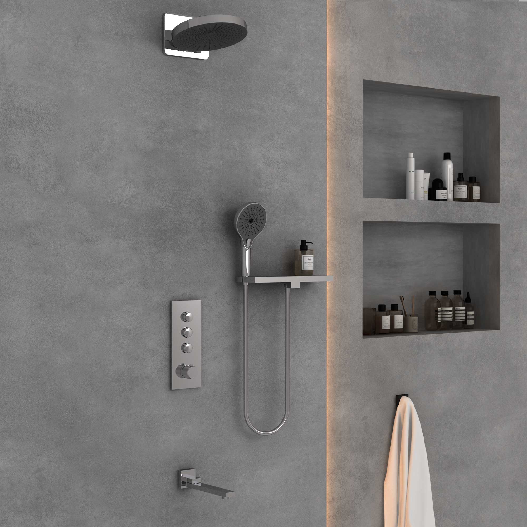 Душевая система Vincea VSFW-433TI2RCH  хром в 100Kran: Широкий выбор и доступные цены.