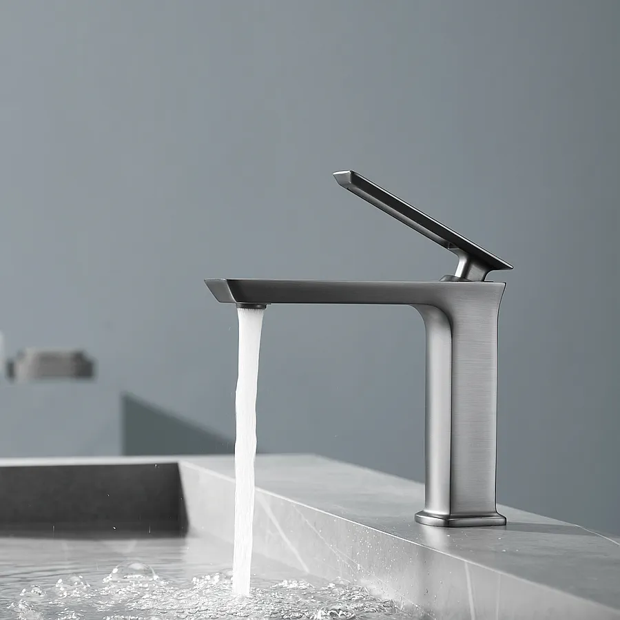 Смеситель для раковины FAUCET DREISER RH-1006-QH оружейная сталь в 100Kran: Широкий выбор и доступные цены.