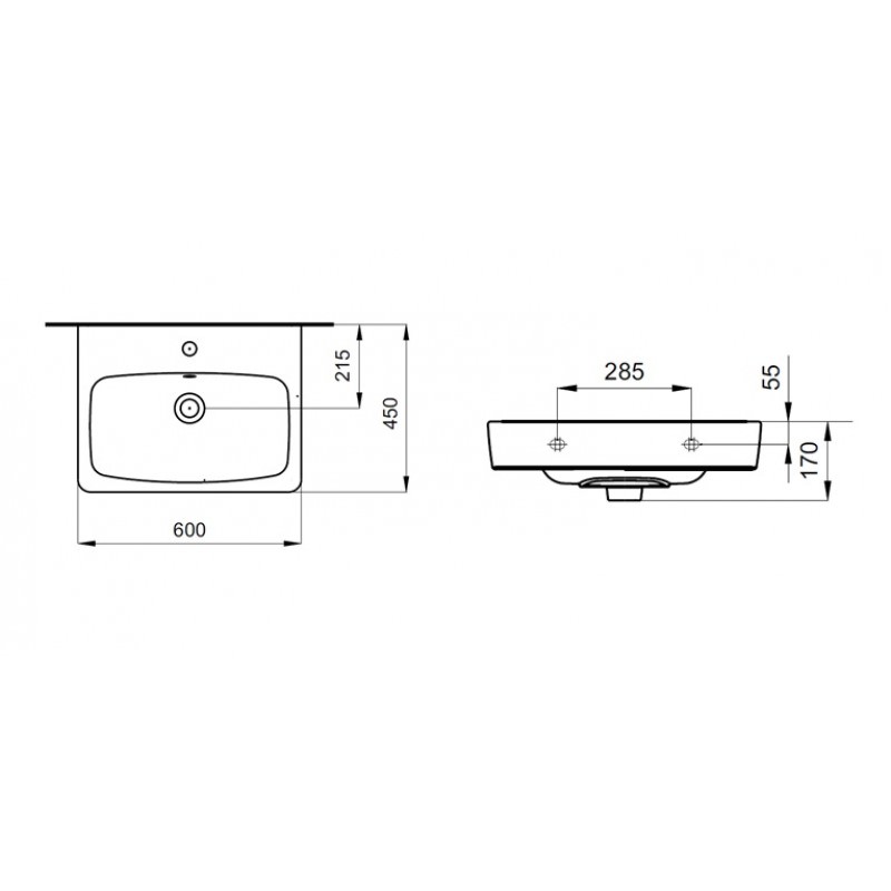 Раковина мебельная Santek Нео 60 см белая 1WH302186 в 100Kran: Широкий выбор и доступные цены.