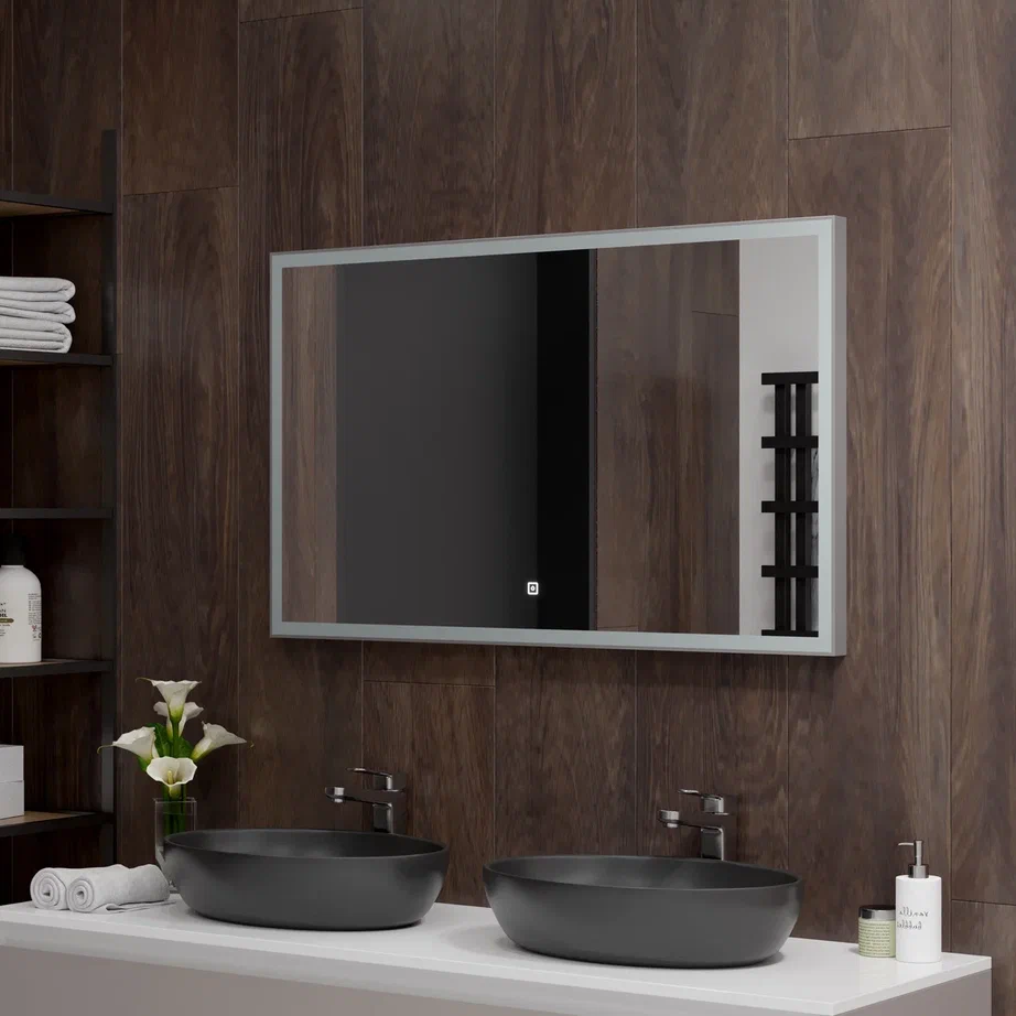 Зеркало с подсветкой Континент Frame silver standart 1000x700 ЗЛП83 100Kran: Широкий выбор и доступные цены.